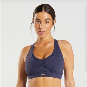 NWT GYMSHARK X WHITNEY SIMMONS V4 WHITNEY MESH SPORTA BRA INDIGO NAVY